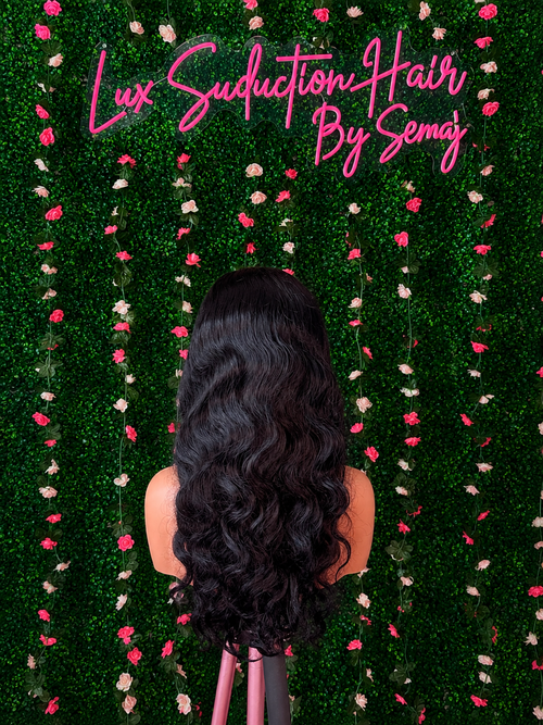 Jet Black Body Wave Wig (24”)