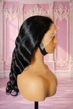 Jet Black Body Wave Wig (24”)