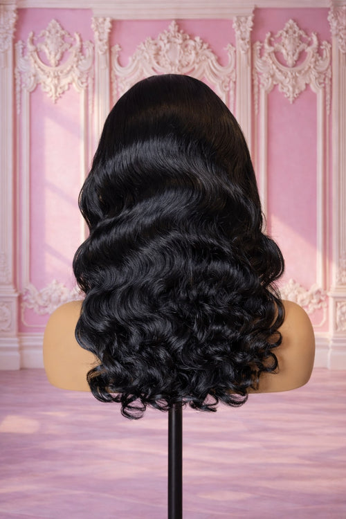 Jet Black Body Wave Wig (24”)